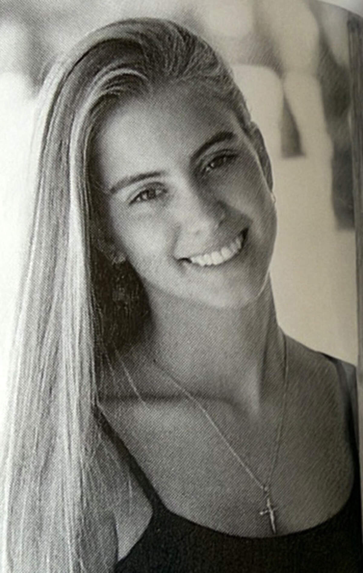 White House press secretary Katie Zacharia grew up in Cambria, California, and attended Coast Union High School, as seen in a 2003 yearbook photo.